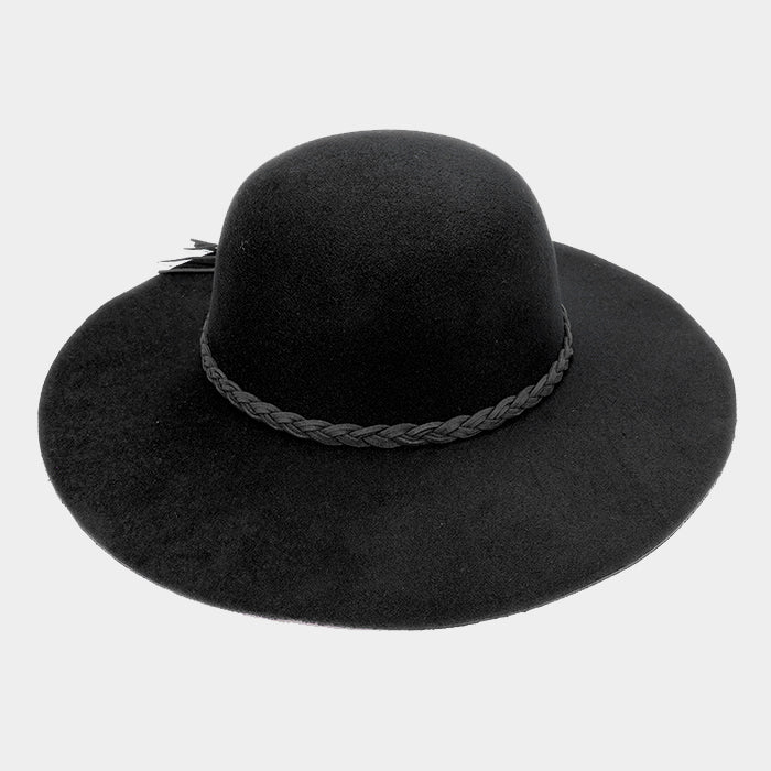 HATEGORY Cotton Blend Solid Felt Floppy Hat