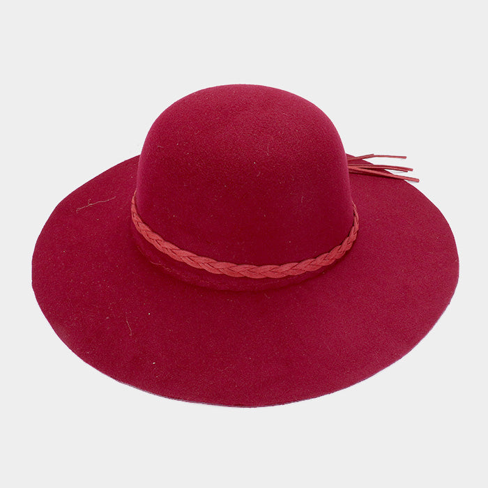 HATEGORY Cotton Blend Solid Felt Floppy Hat