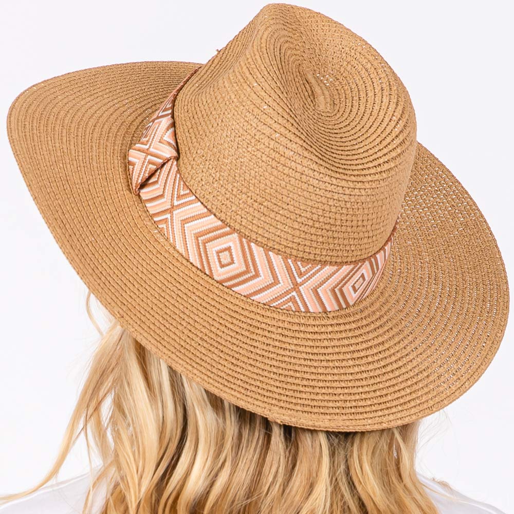 HATEGORY Tribal Aztec Pattern Straw Sun Hat