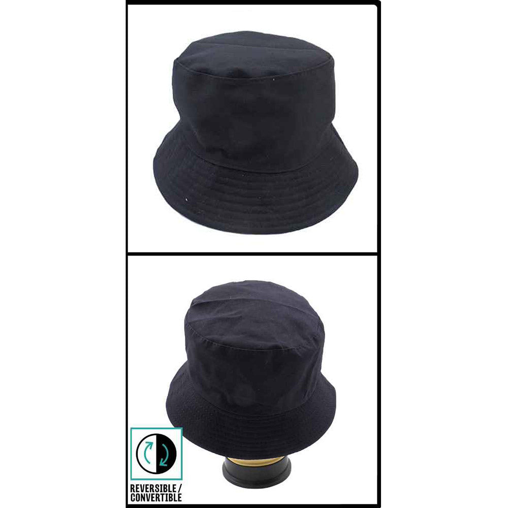 HATEGORY Reversible Solid Bucket Hat