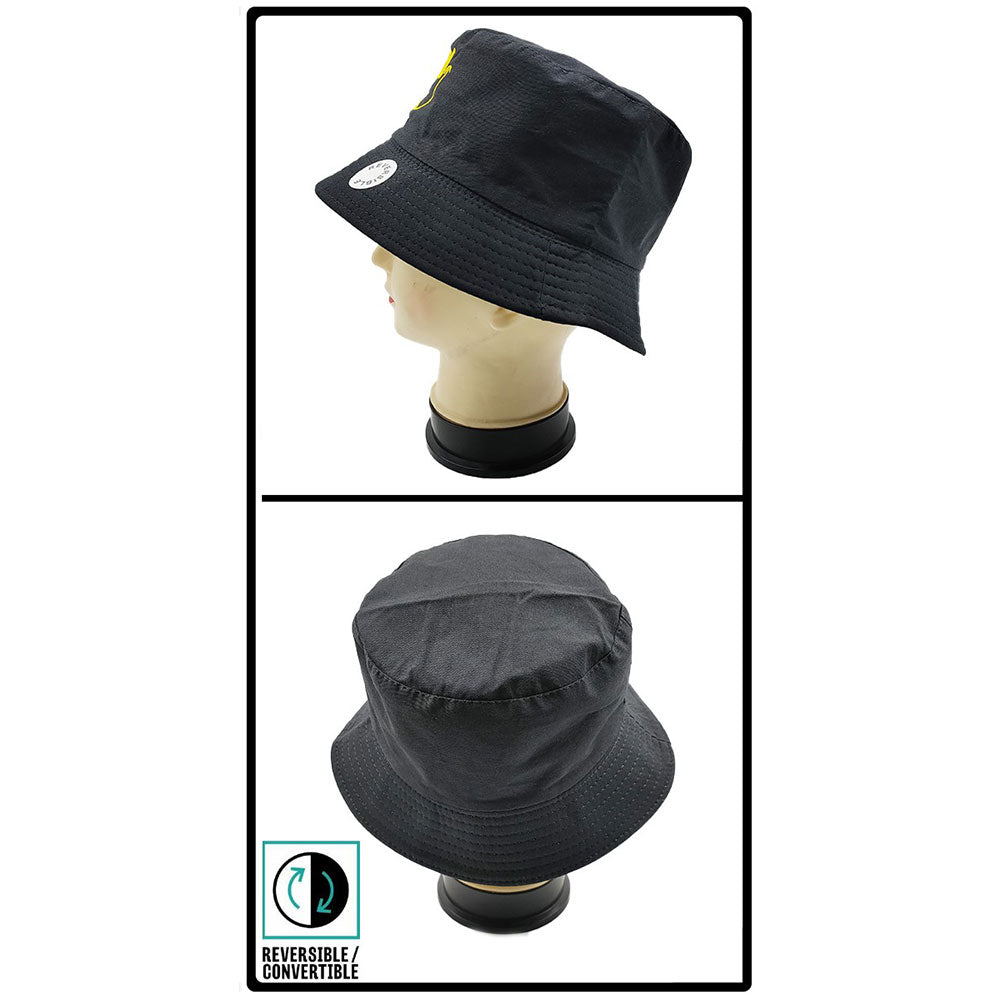 HATEGORY Reversible Smile Pointed Bucket Hat