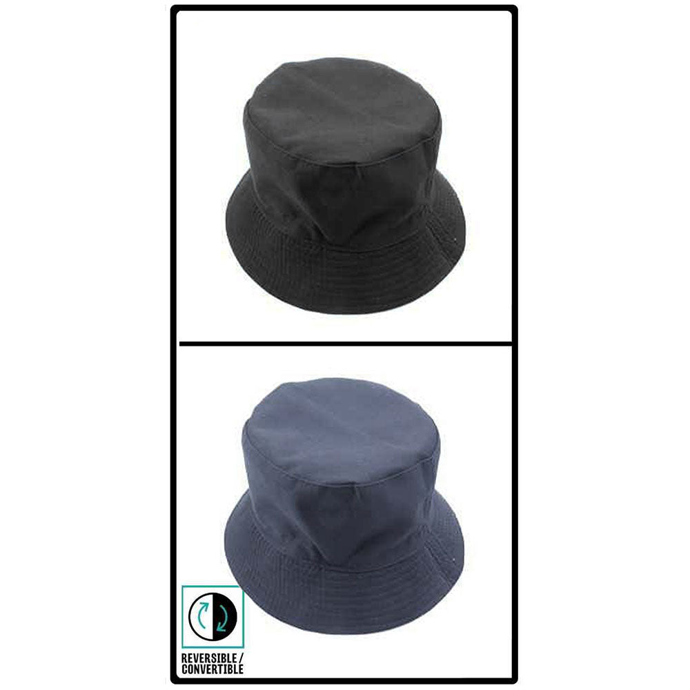 HATEGORY Reversible Solid Bucket Hat