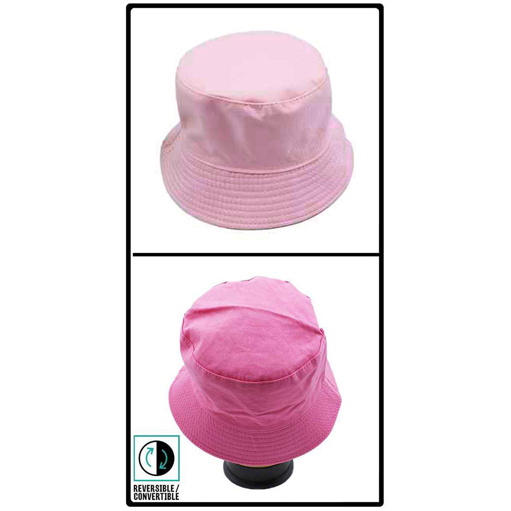 HATEGORY Reversible Solid Bucket Hat