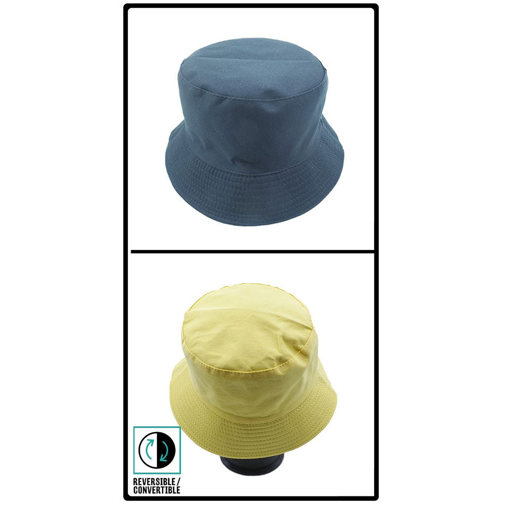 HATEGORY Reversible Smile Pointed Bucket Hat