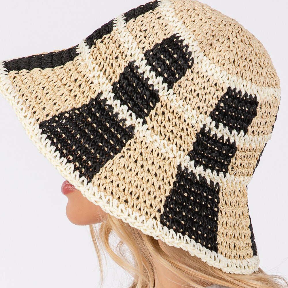 HATEGORY Color Blocked Two Tone Bucket Hat