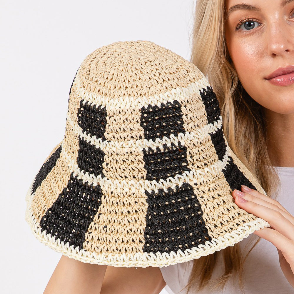 HATEGORY Color Blocked Two Tone Bucket Hat