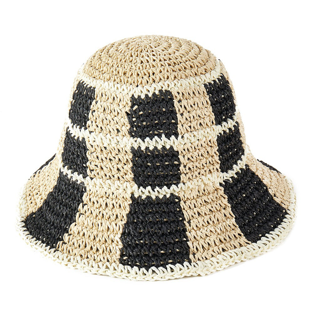 HATEGORY Color Blocked Two Tone Bucket Hat