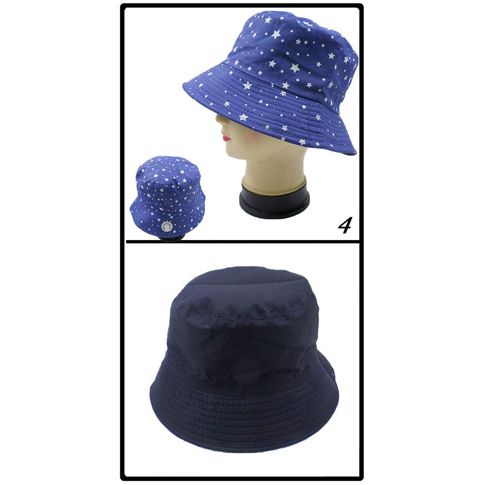 HATEGORY Reversible Star Pattern Bucket Hat