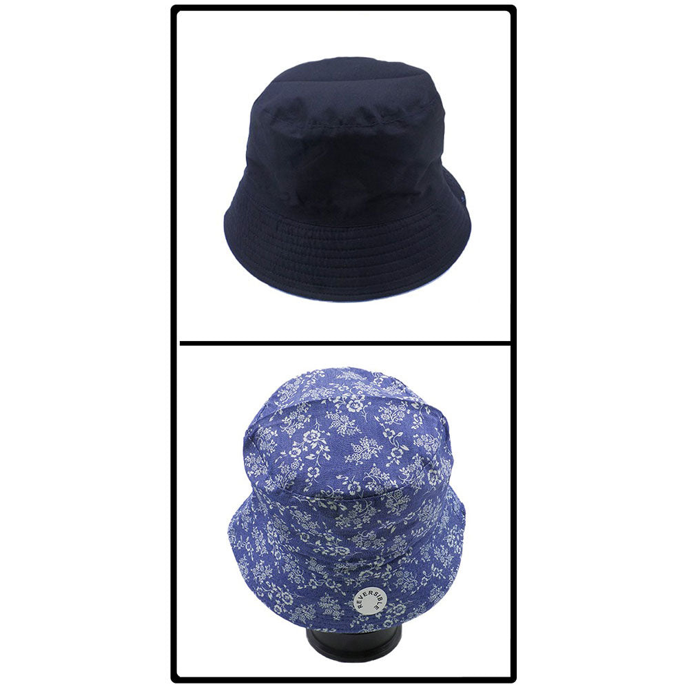 HATEGORY Reversible Flower Pattern Bucket Hat