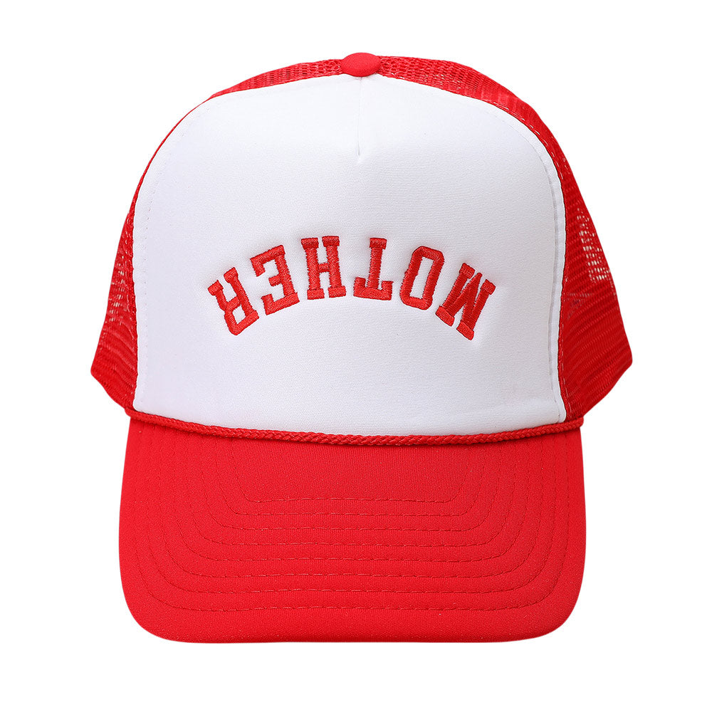 HATEGORY Upside Down MOTHER Embroidered Mesh Back Trucker Hat