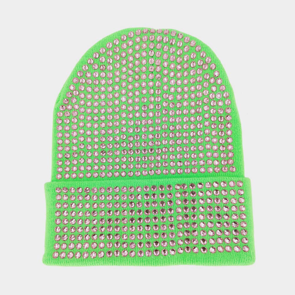 HATEGORY Bling Studded Beanie Hat