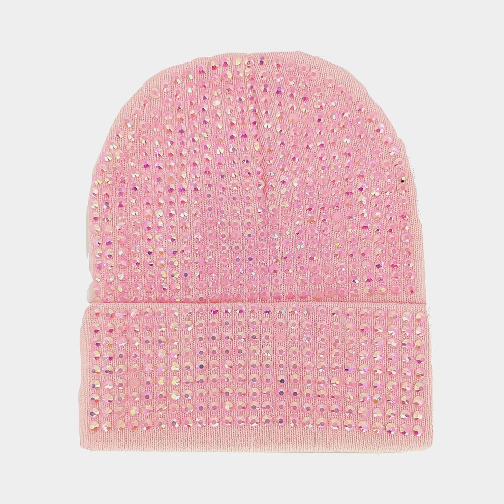 HATEGORY Bling Studded Beanie Hat