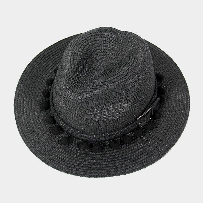 HATEGORY Pom pom belt fedora hat