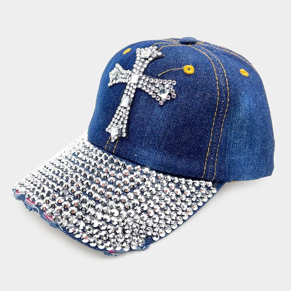 HATEGORY Studded Cross Baseball Cap
