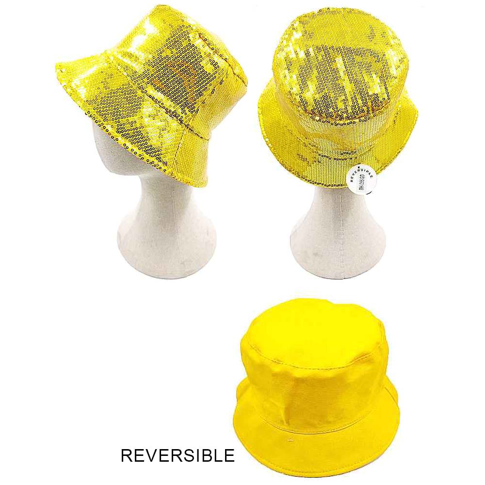 HATEGORY Sequin Reversible Bucket Hat