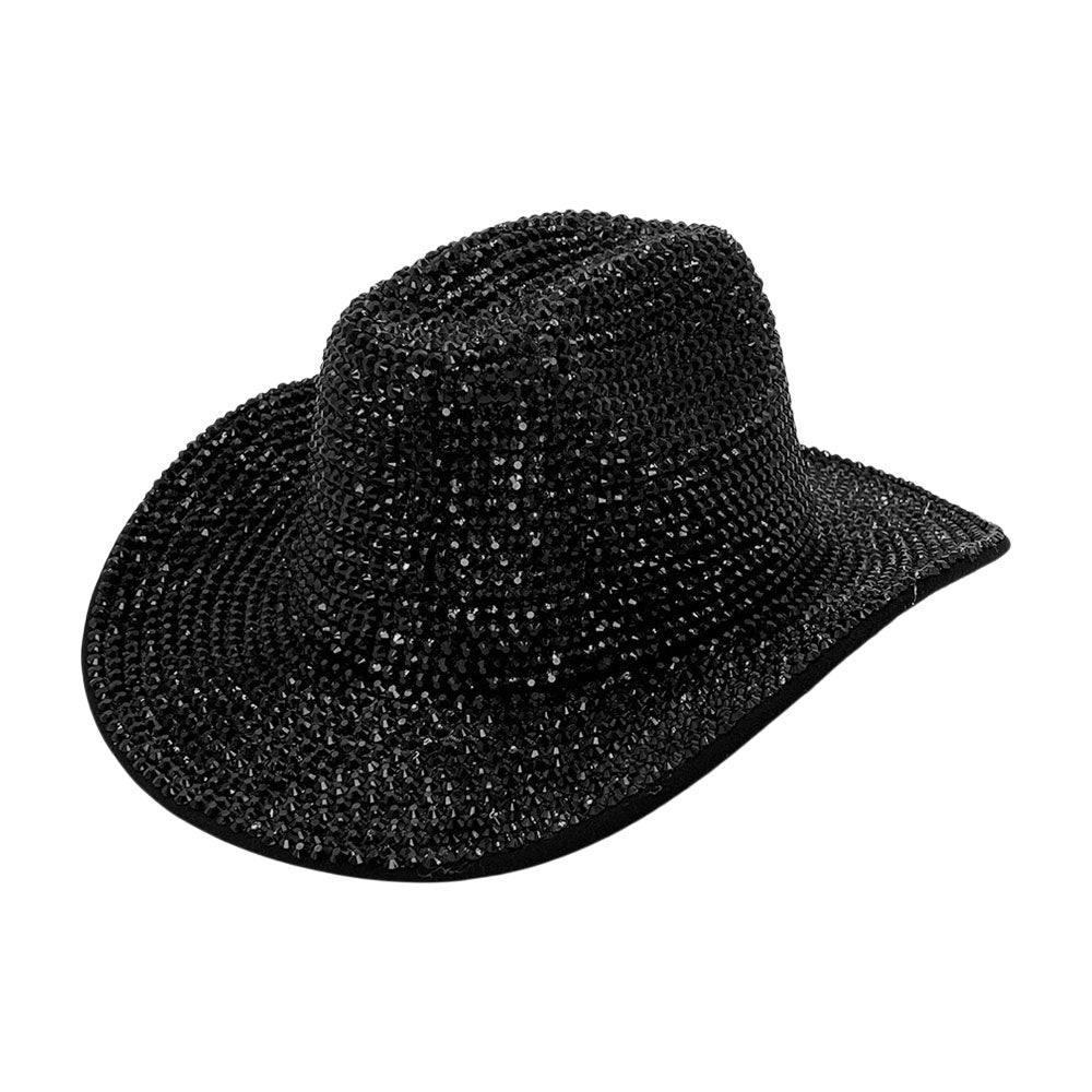 HATEGORY Bling Studded Fedora Hat