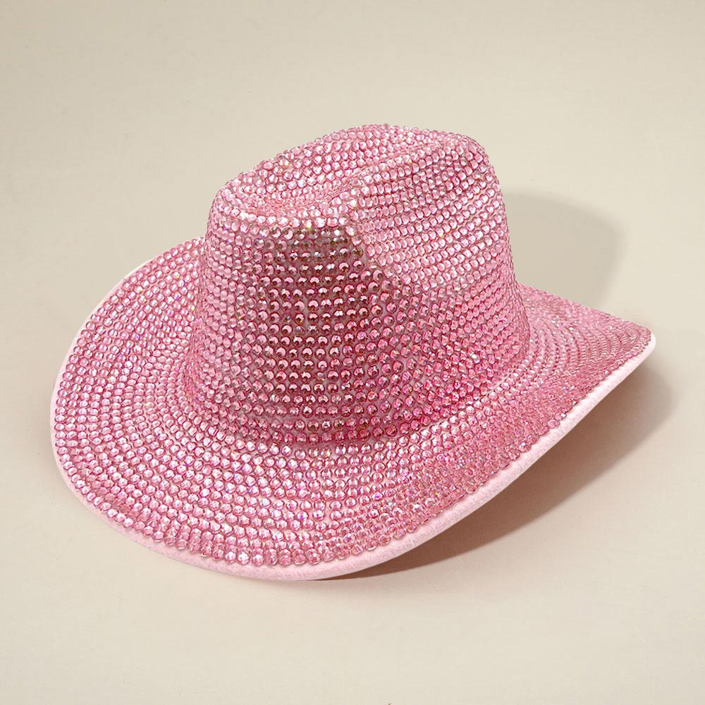 HATEGORY Bling Studded Fedora Hat