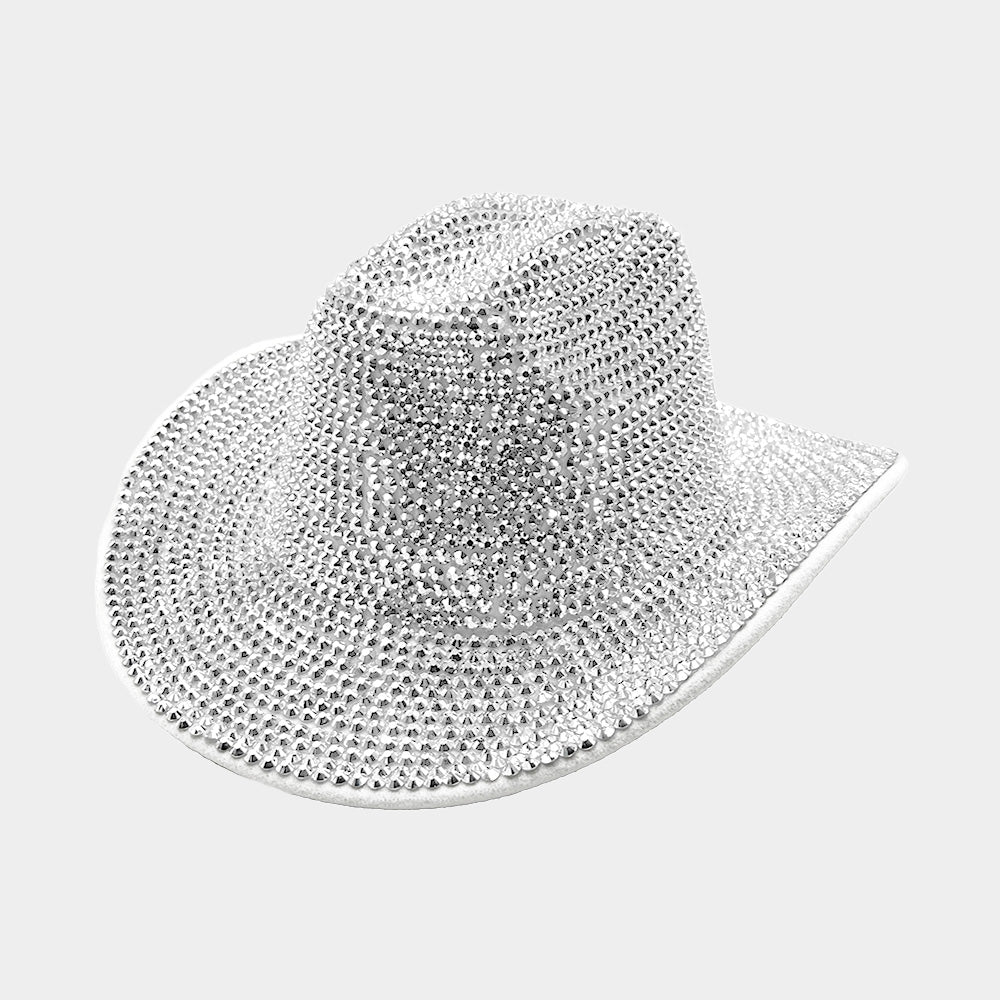HATEGORY Bling Studded Fedora Hat