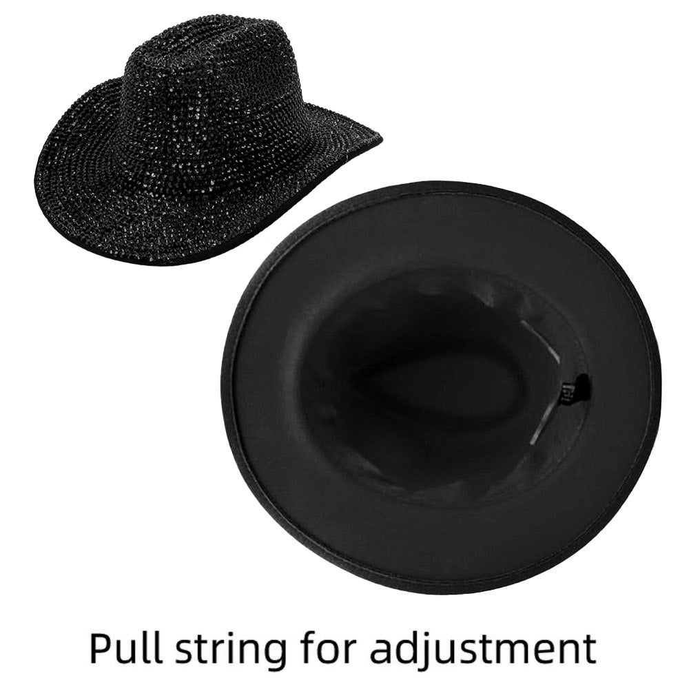 HATEGORY Bling Studded Fedora Hat