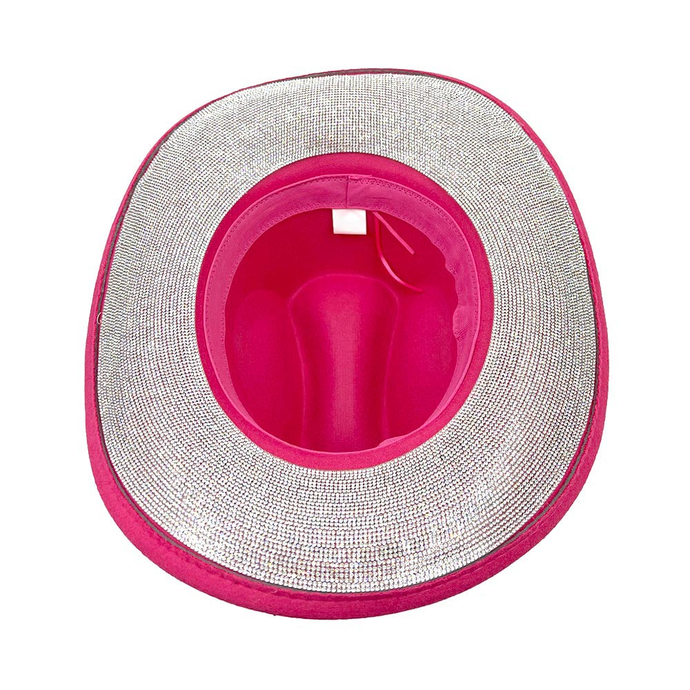 HATEGORY Rhinestone Paved Band Accented Cowboy Western Hat
