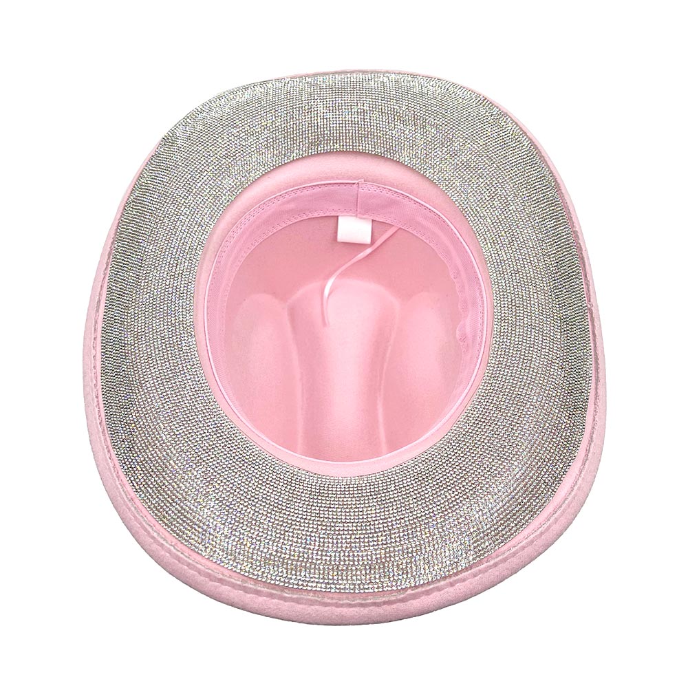 HATEGORY Rhinestone Paved Band Accented Cowboy Western Hat