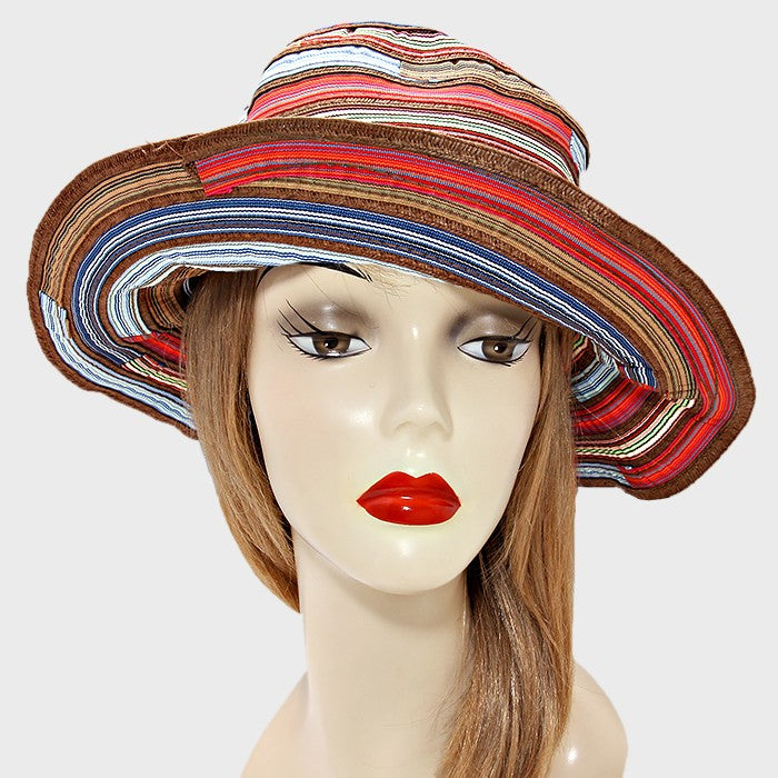 HATEGORY Stripe Patch Sun Hat