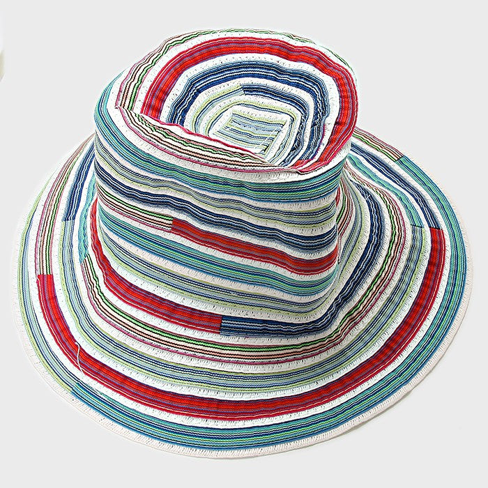 HATEGORY Stripe Patch Sun Hat