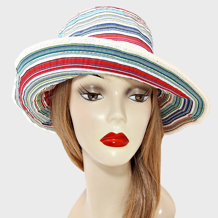 HATEGORY Stripe Patch Sun Hat