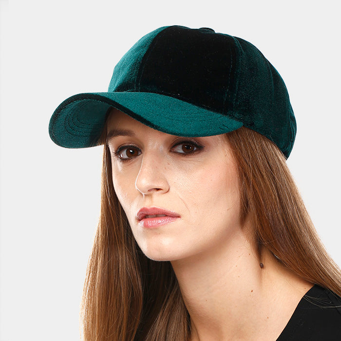 HATEGORY Solid Velvet Velcro Baseball Cap