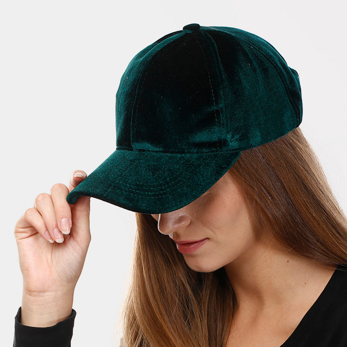HATEGORY Solid Velvet Velcro Baseball Cap