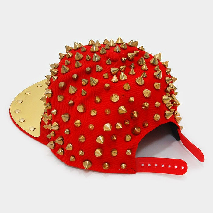 HATEGORY Studded metal brim cap