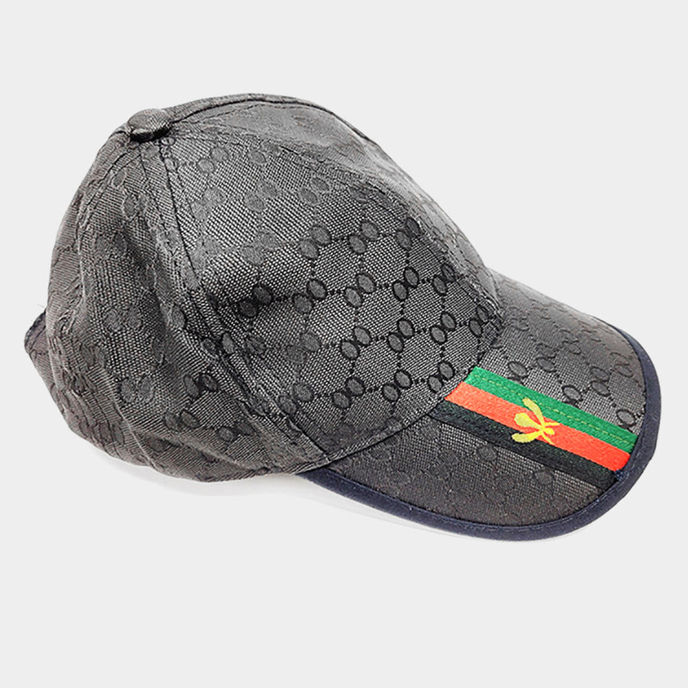 HATEGORY Color Block Honey Bee Accented Luxury Patterned Baseball Cap