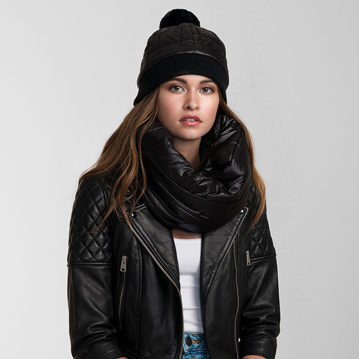 HATEGORY Padded Puffer Beanie Hat