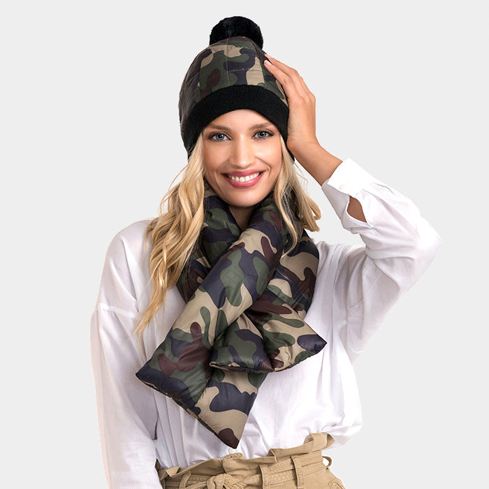 HATEGORY Padded Puffer Beanie Hat