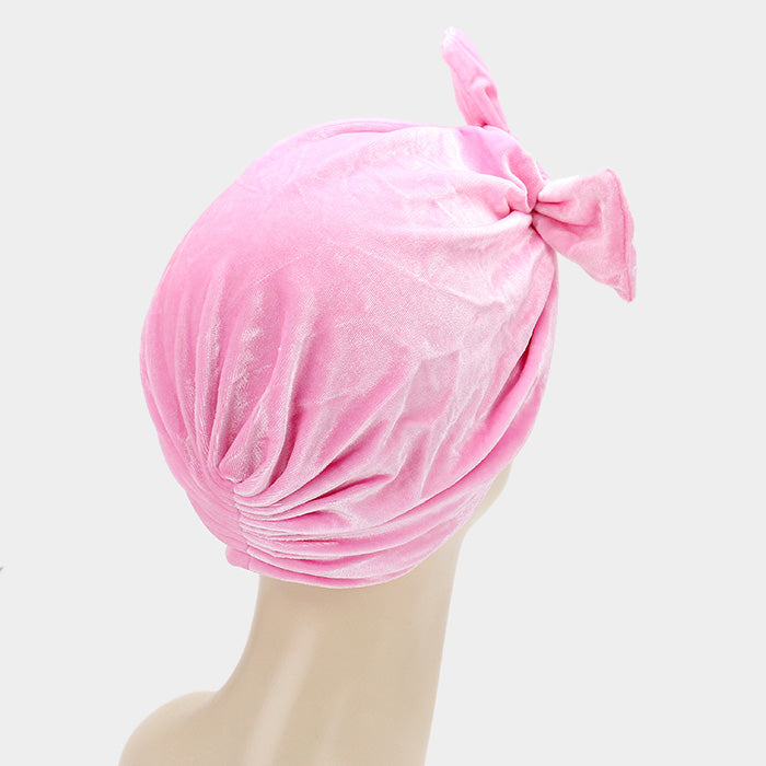 HATEGORY Big Bowknot Turban Beanie