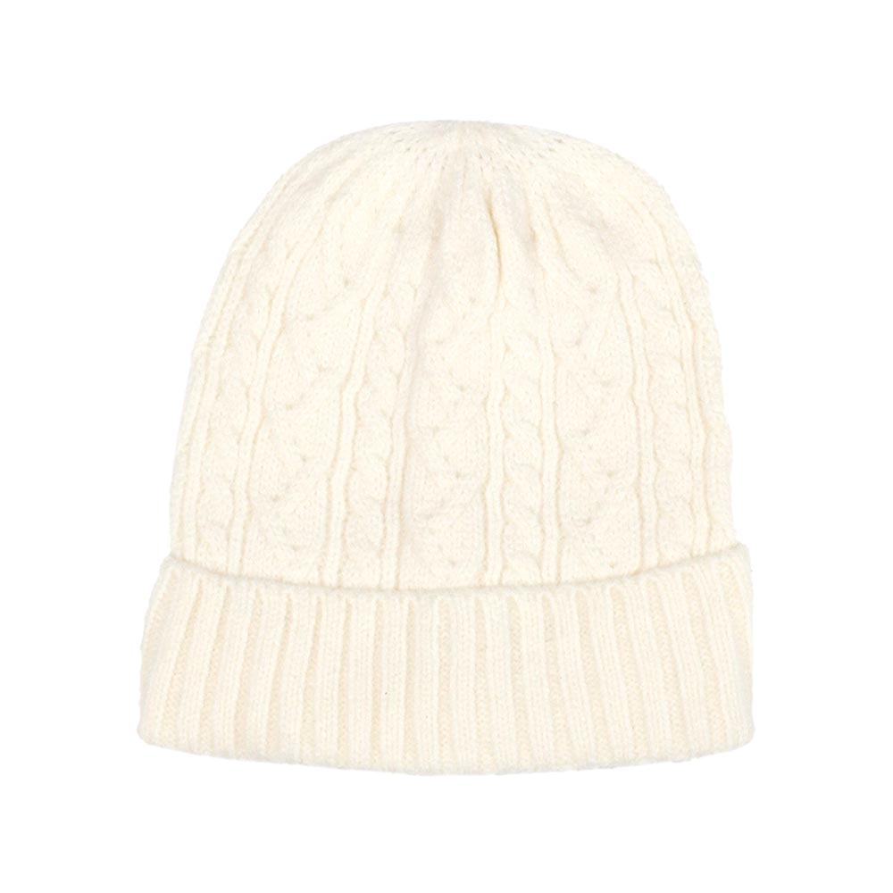 HATEGORY Cable Knit Cuff Beanie Hat