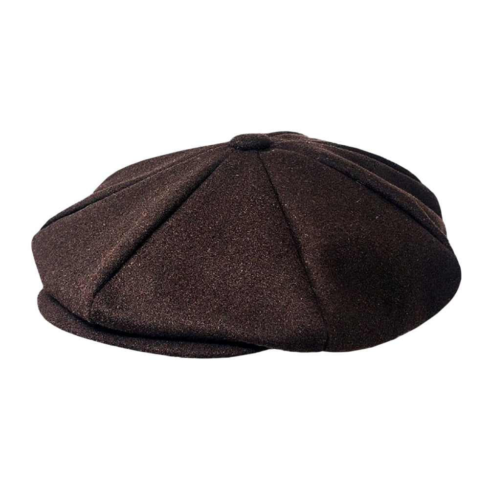HATEGORY Solid Wool Newsboy Hat