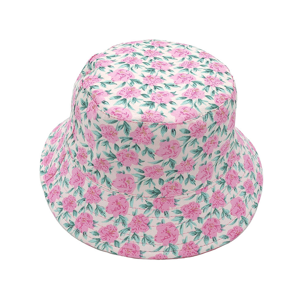 HATEGORY Reversible Waterproof Floral Print Rain Bucket Hat