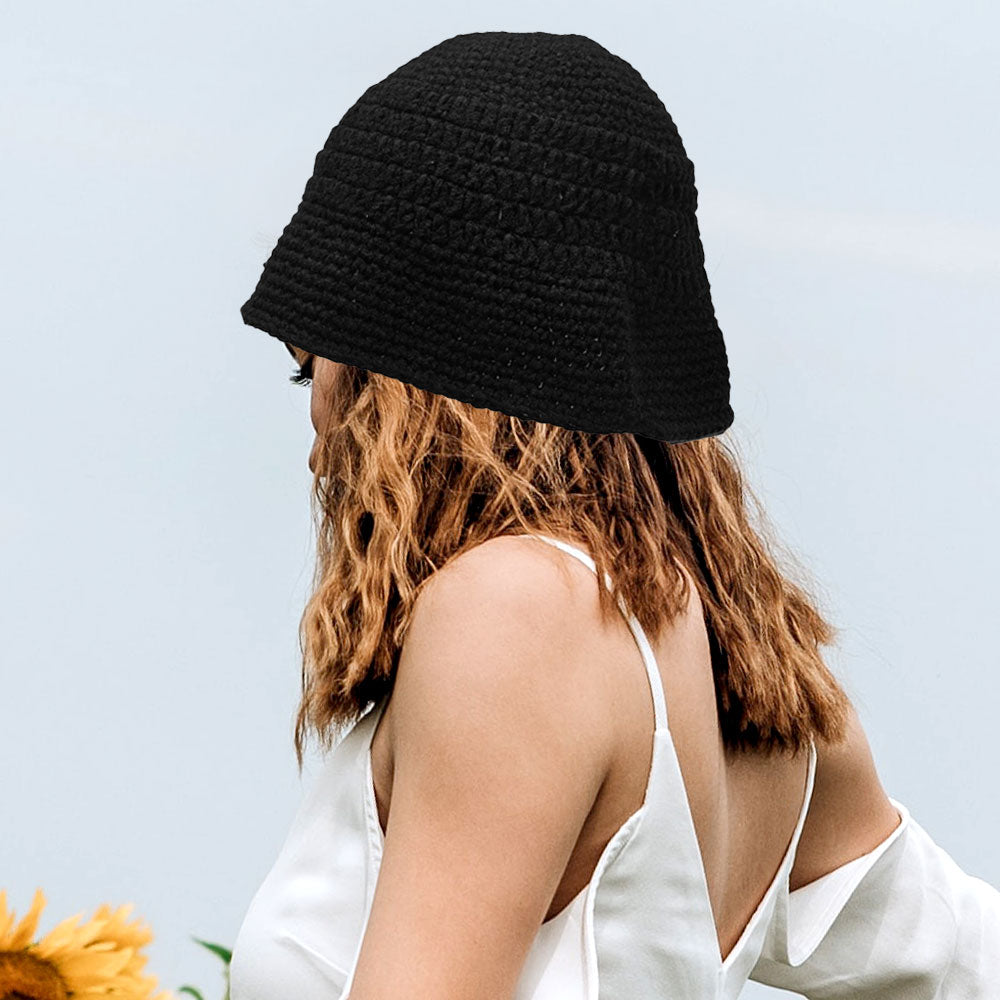 HATEGORY Crochet Knit Bucket Hat