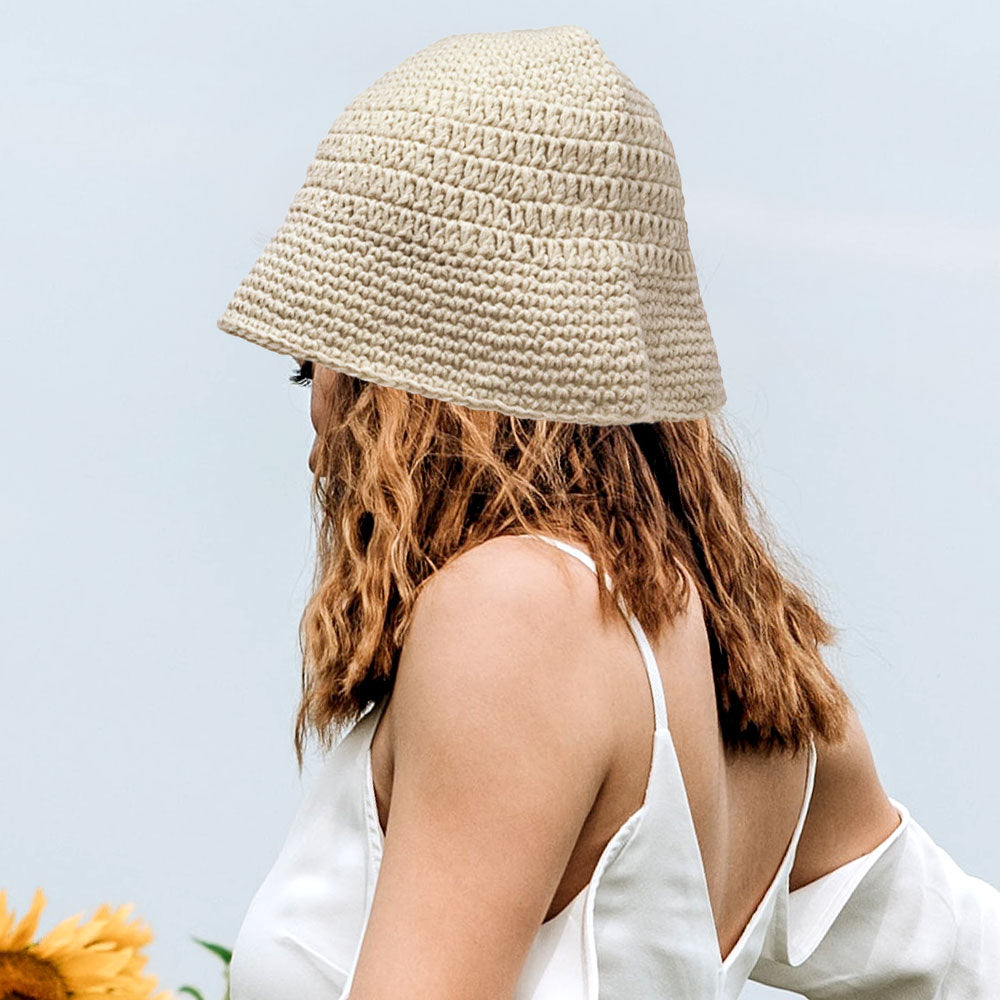 HATEGORY Crochet Knit Bucket Hat