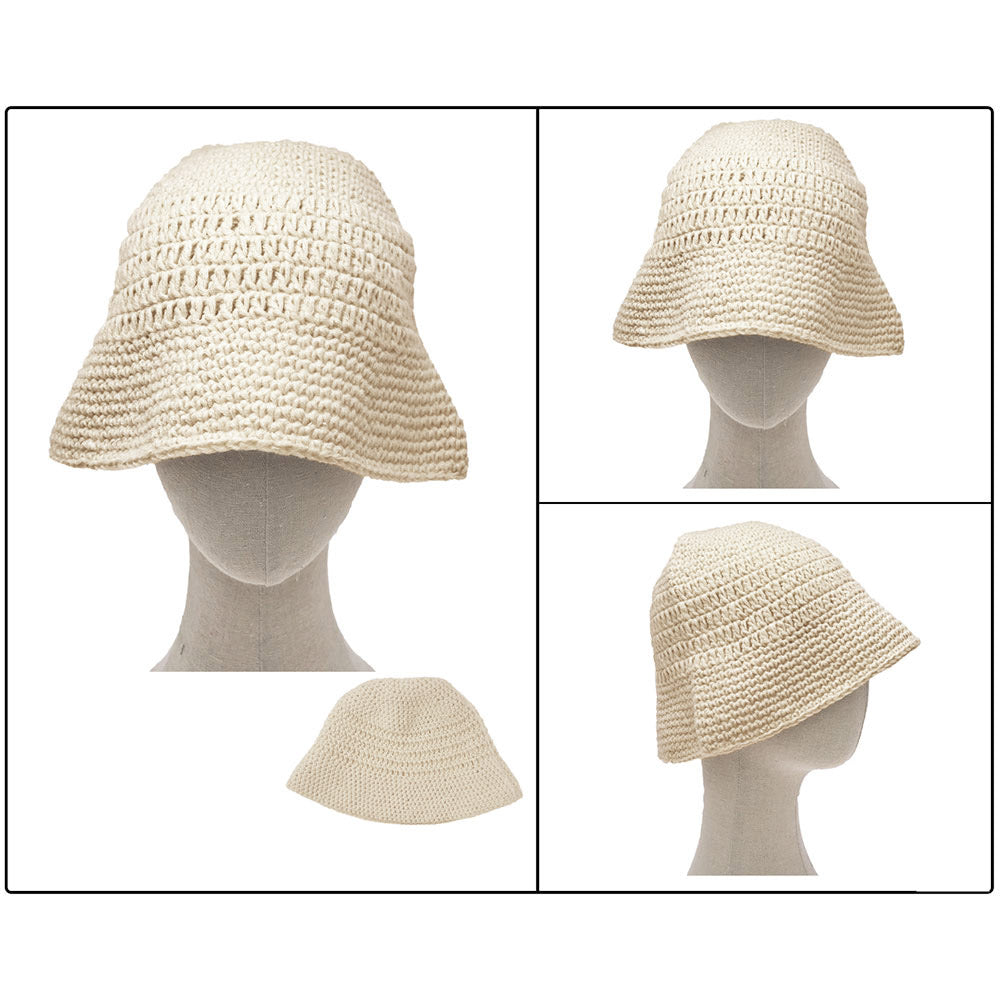 HATEGORY Crochet Knit Bucket Hat
