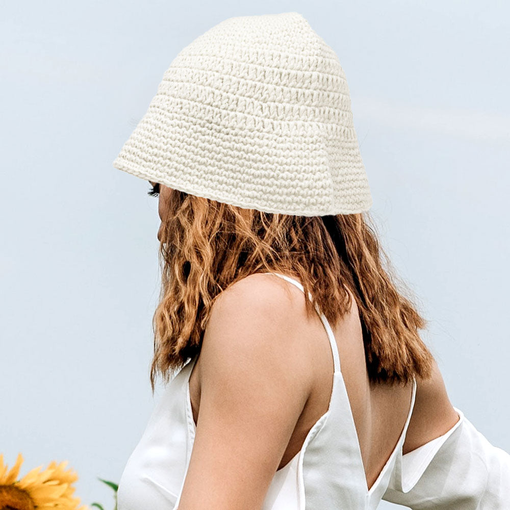 HATEGORY Crochet Knit Bucket Hat