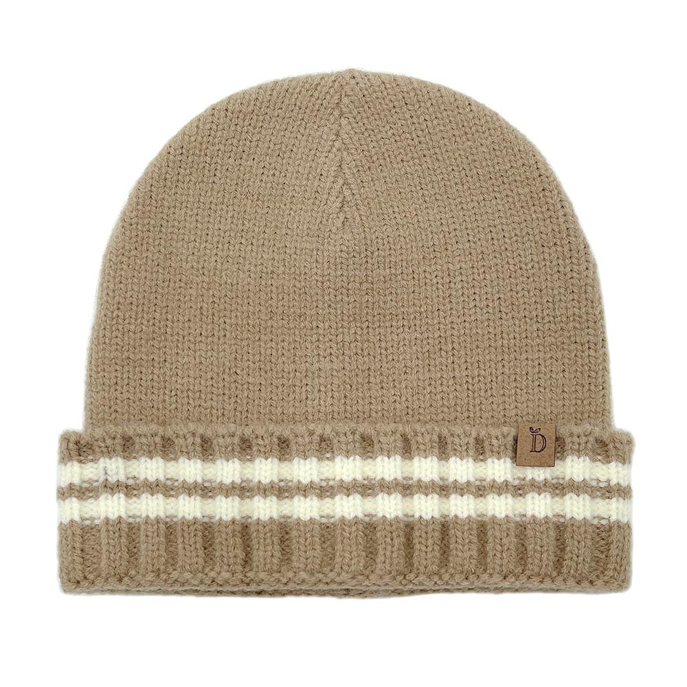HATEGORY Striped Knit Cuff Beanie Hat