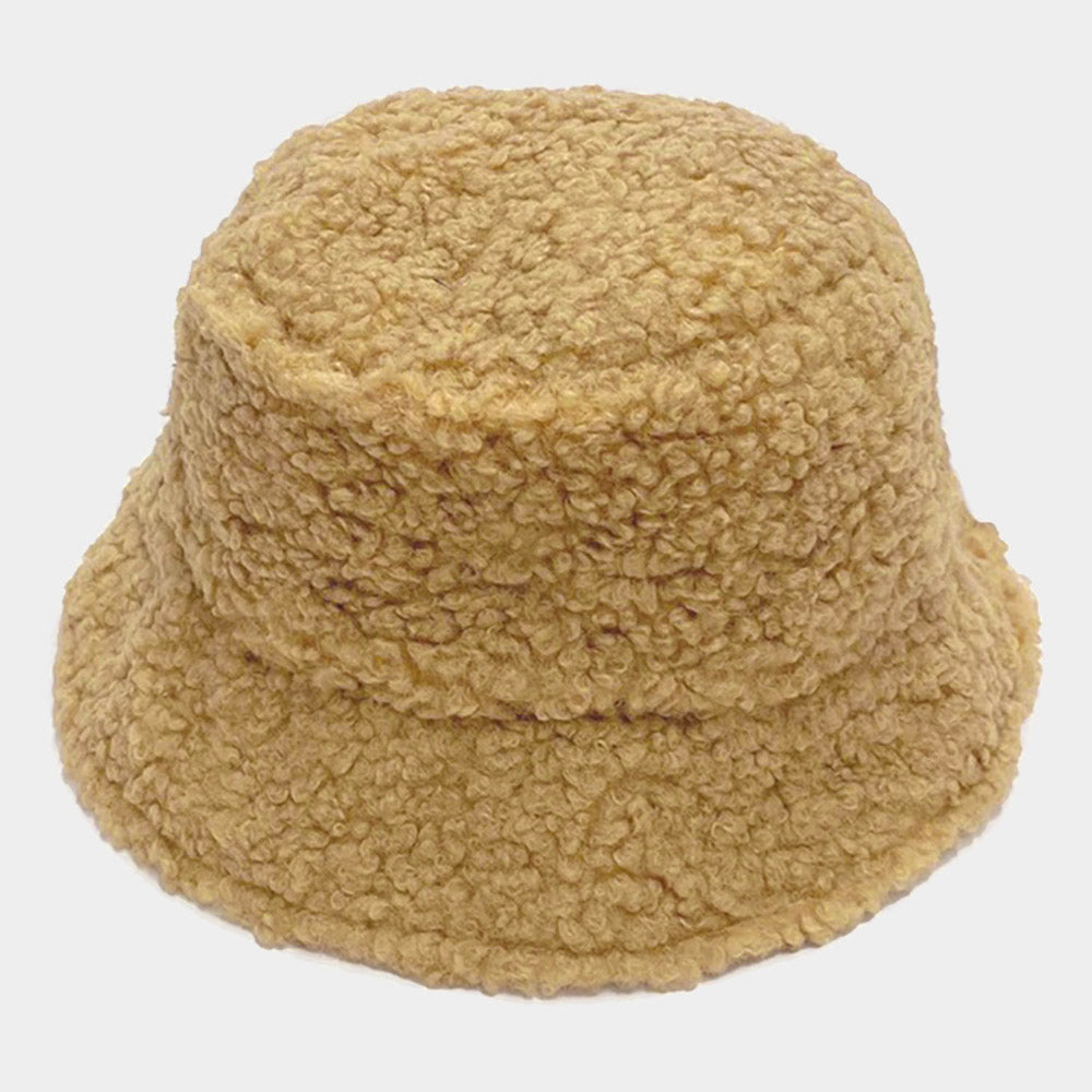 HATEGORY Faux Fur Sherpa Bucket Hat