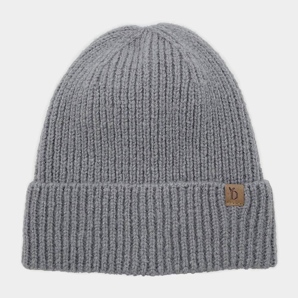 HATEGORY Ribbed Knit Cuff Beanie Hat