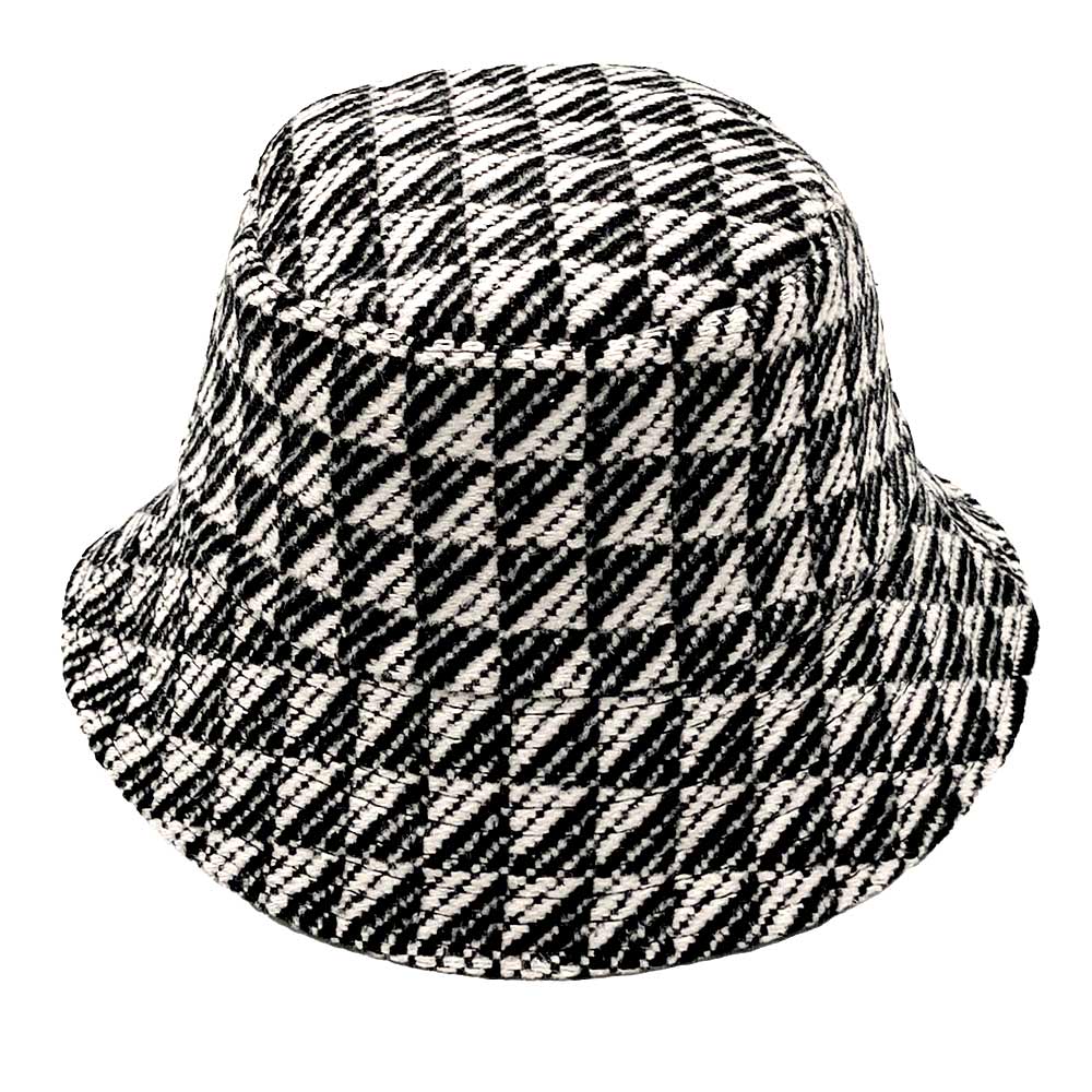 HATEGORY Geometric Patterned Bucket Hat