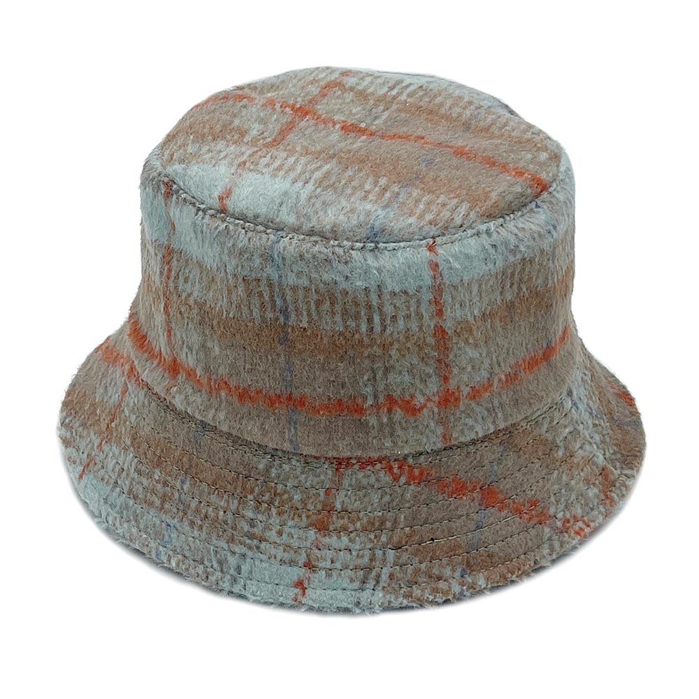HATEGORY Plaid Check Patterned Bucket Hat