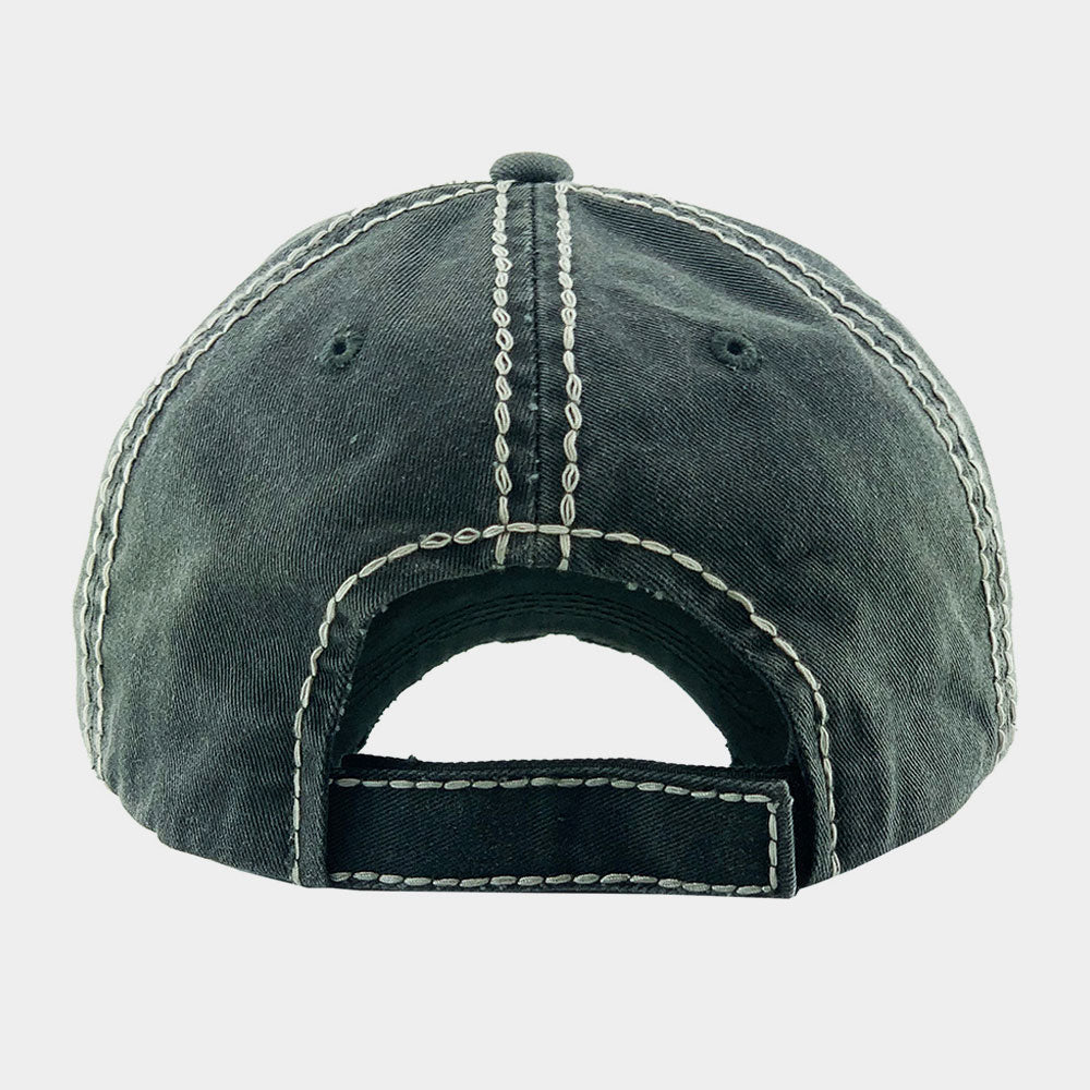 HATEGORY Beach GIRL Starfish Palm Tree Vintage Baseball Cap