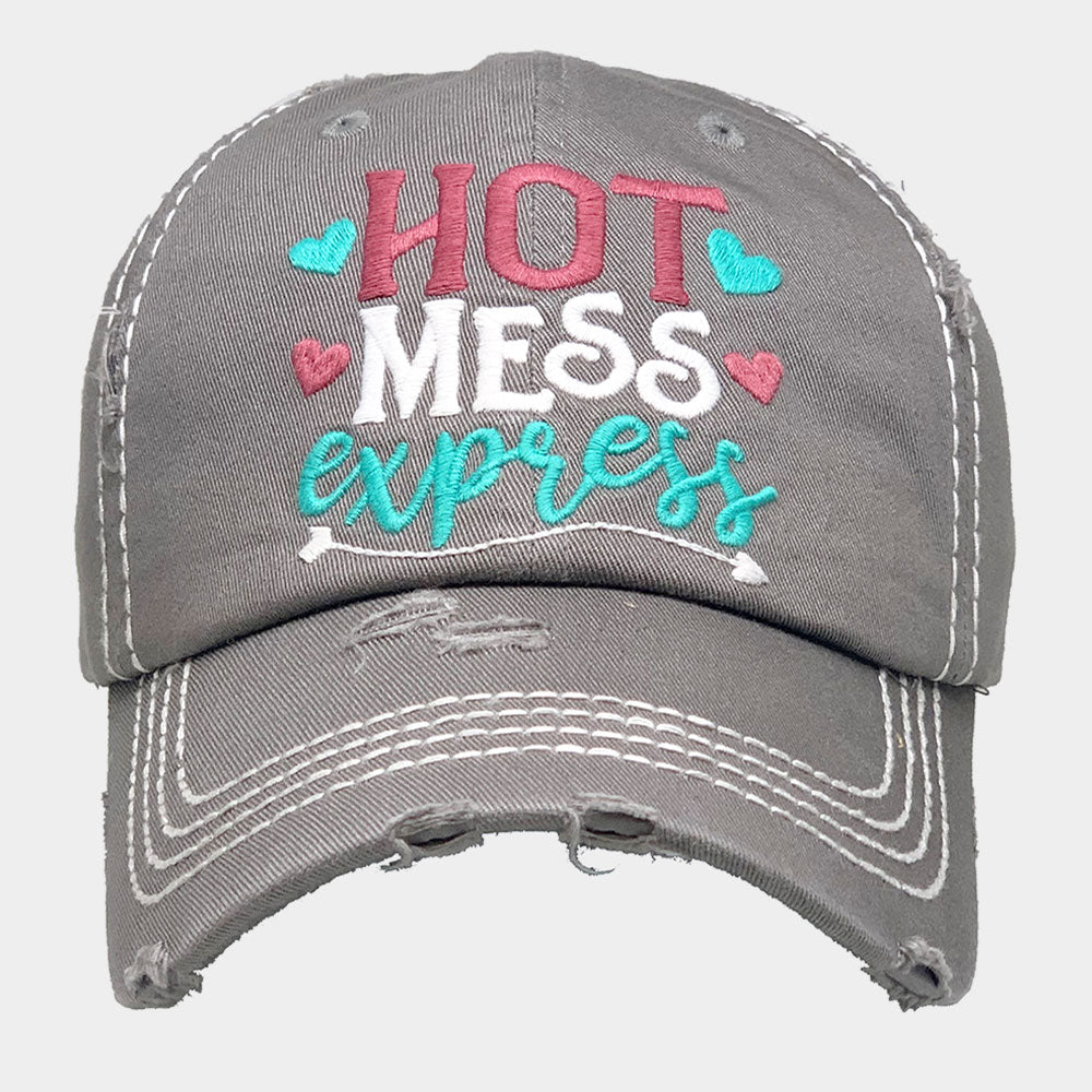 HATEGORY HOT MESS express Heart Vintage Baseball Cap