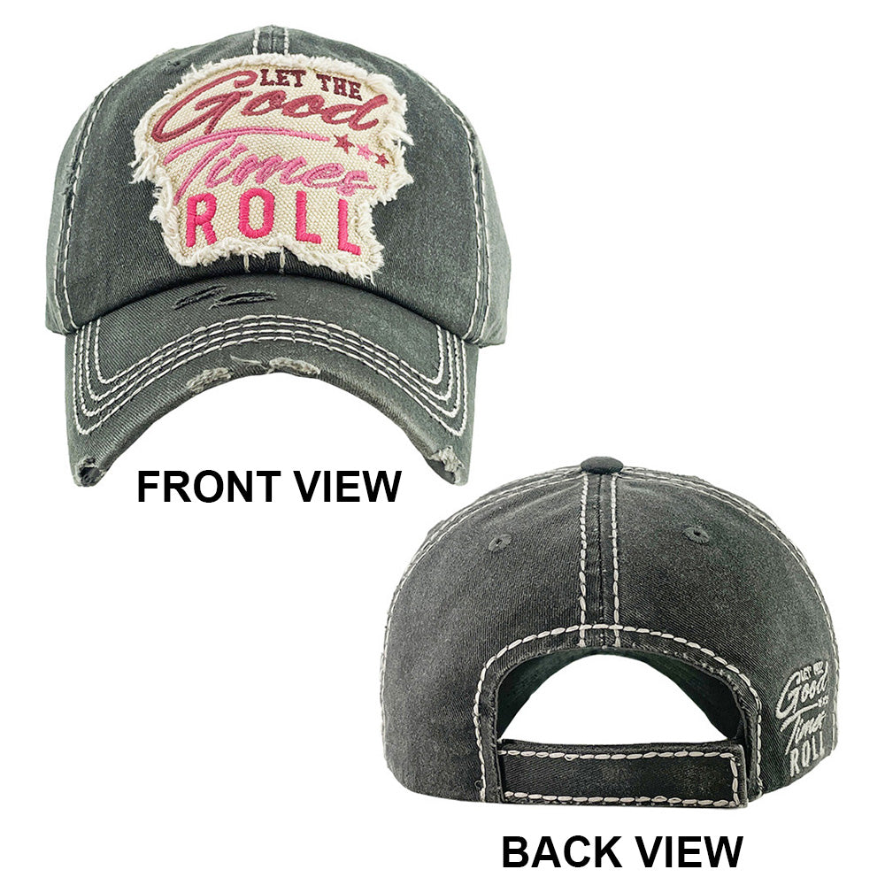 HATEGORY LET THE Good Times ROLL Triple Star Vintage Baseball Cap